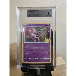 Pokémon TCG Mew Holo Rare Card 11/25 Celebrations BGS 9 Mint